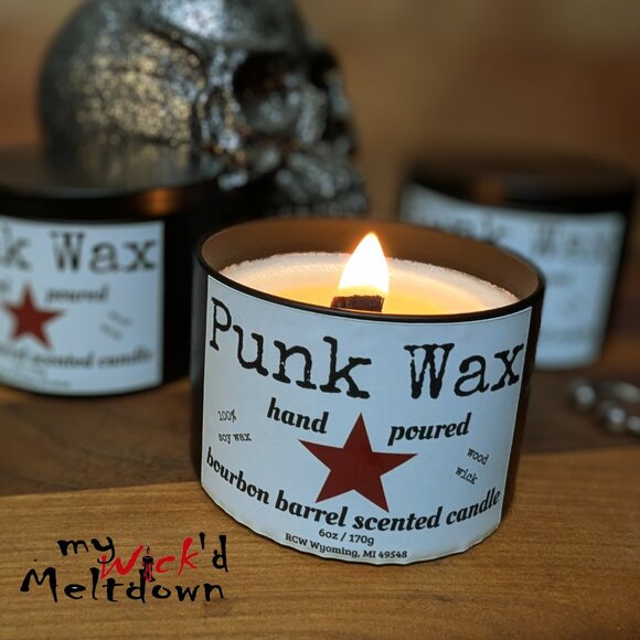 Punk Wax Bourbon Barrel Scented Candle - Picture 7 of 7